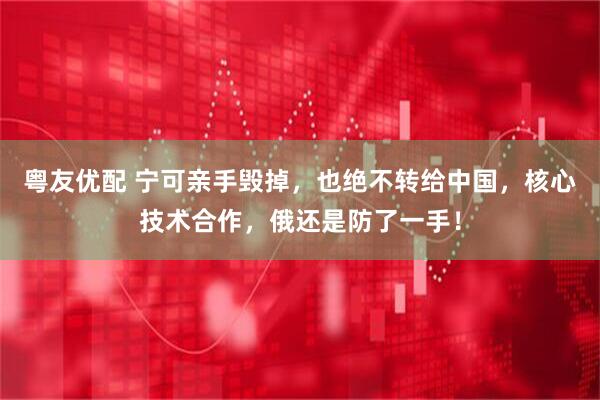 粤友优配 宁可亲手毁掉，也绝不转给中国，核心技术合作，俄还是防了一手！