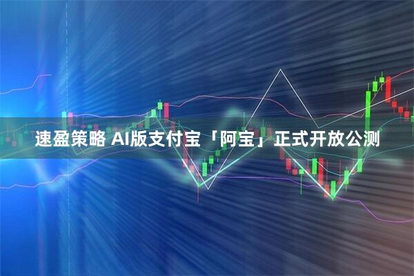 速盈策略 AI版支付宝「阿宝」正式开放公测